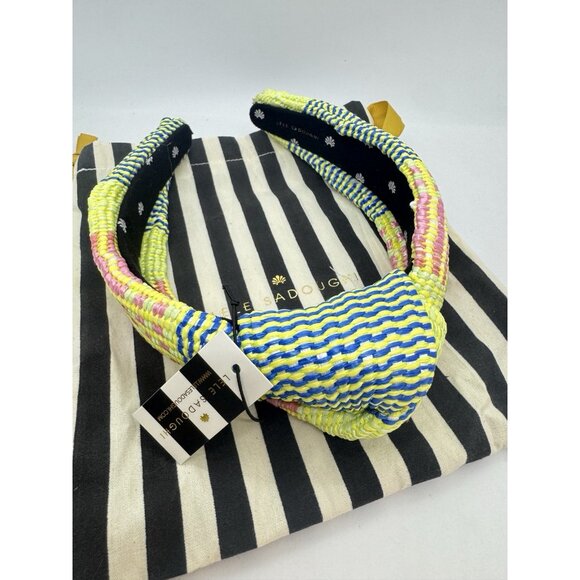 Lele Sadoughi Mixed Raffia Knotted Women’s Headband + Dust Bag -Multicolored